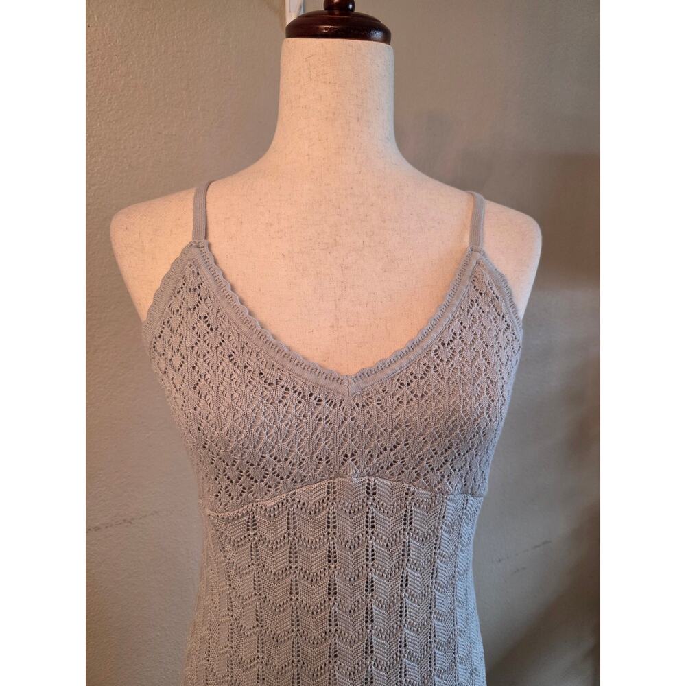 Hollister Women's Knit Midi Dress SZ Large Cotton Cottagecore Fairycore Coquette - Picture 4 of 9